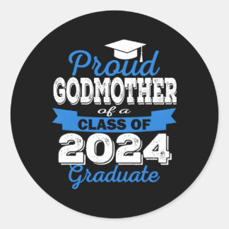 Super trotse peetmoeder van 2024 Afstuderen Geweld Ronde Sticker