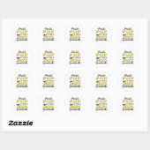 Super trotse Pop van 2025 Afstuderen Senior Afstud Ronde Sticker (Vel)