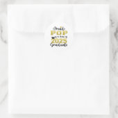 Super trotse Pop van 2025 Afstuderen Senior Afstud Ronde Sticker (Tas)