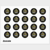Super trotse Step Brother van 2025 Afstuderen Grad Ronde Sticker (Vel)