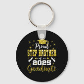 Super trotse Step Brother van 2025 Afstuderen Grad Sleutelhanger (Voorkant)