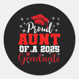 Super trotse tante van 2025 Afstuderen Senior Grad Ronde Sticker