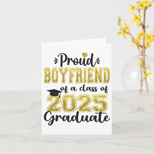 Super trotse vriend van 2025 Afstuderen Afstuderen Kaart (Gele Bloem)