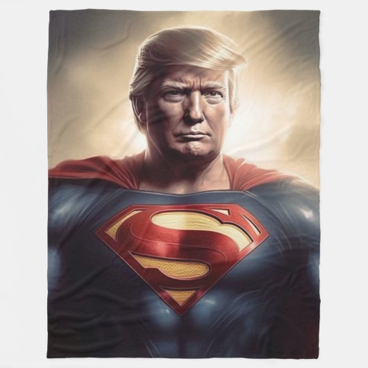 SUPER TRUMP MAN FLEECE DEKEN (Voorkant)