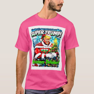 Super Trump Onze Kerstverdediger Kleurrijke Pop A T-shirt