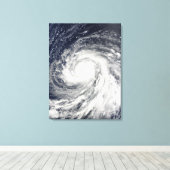 Super Typhoon Choi-wan over de Marianen Canvas Afdruk (Insitu (Houten vloer))