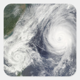 Super Typhoon, Parma boven Luzon, Filipijnen Vierkante Sticker