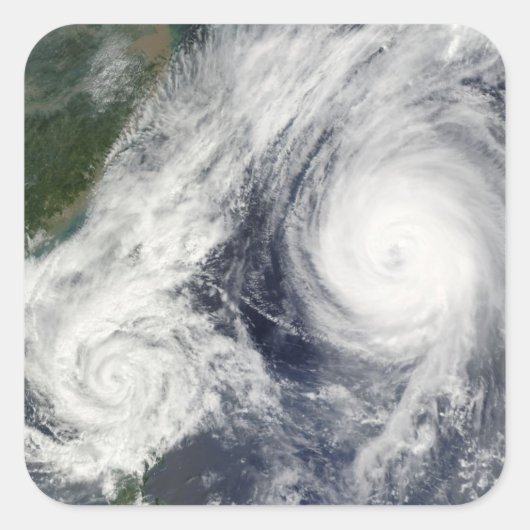 Super Typhoon, Parma boven Luzon, Filipijnen Vierkante Sticker (Voorkant)
