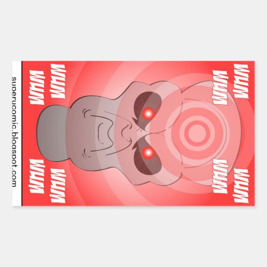 Super U. Alien Ghost Stickers! Rechthoekige Sticker (Voorkant)