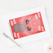 Super U. Alien Ghost Stickers! Rechthoekige Sticker (Envelop)