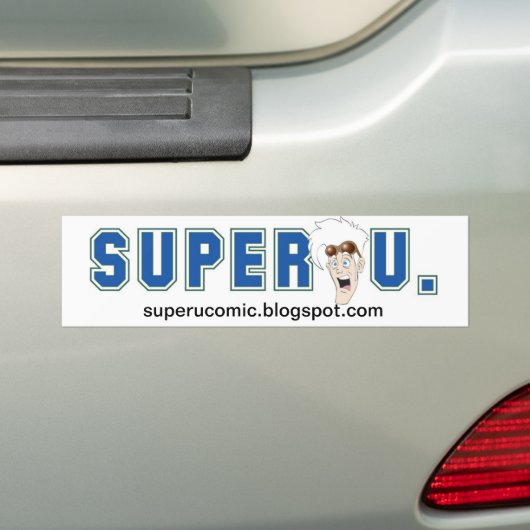 Super U. Bumpersticker! Bumpersticker (Op auto)