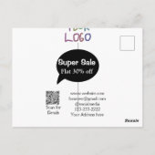 super uitverkoop bedrijfs kortings scan QR-code de Briefkaart (Achterkant)