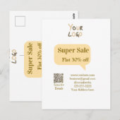 super uitverkoop zakelijke korting scan QR-code de Briefkaart (Voorkant / Achterkant)