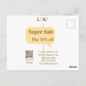 super uitverkoop zakelijke korting scan QR-code de Briefkaart (Achterkant)