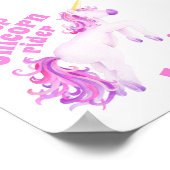 Super unicorn rider roze unicorn whimsy poster (Hoek)