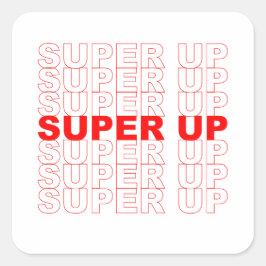 Super Up Hartelijk dank Vierkante Sticker