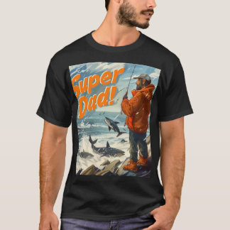 Super vader digitale kunst t-shirt