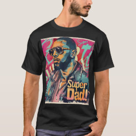 Super vader digitale kunst t-shirt