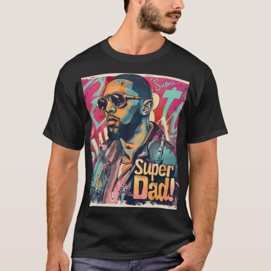 Super vader digitale kunst t-shirt (Voorkant)