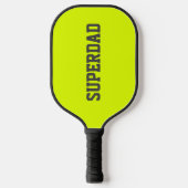 Super vader in fel geel pickleball paddle (Voorkant)