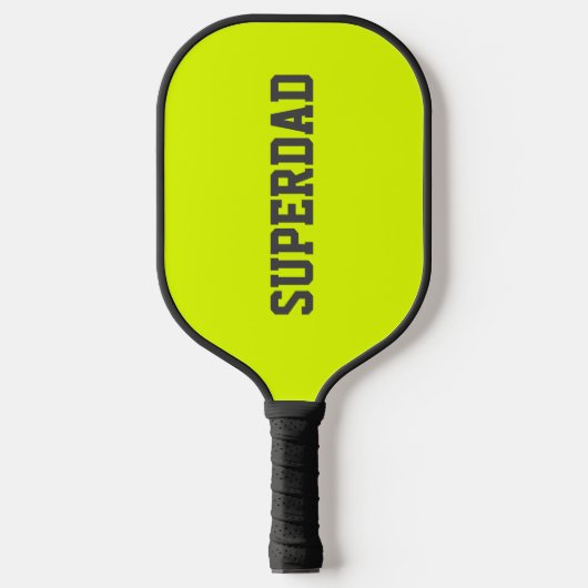 Super vader in fel geel pickleball paddle (Voorkant)