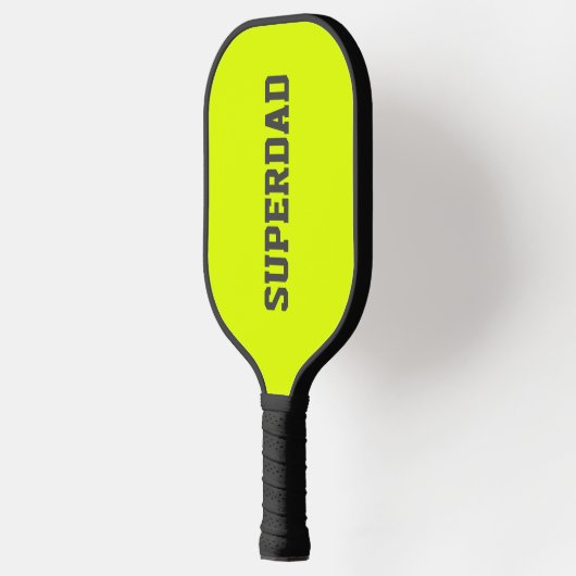 Super vader in fel geel pickleball paddle (Links)