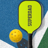 Super vader in fel geel pickleball paddle