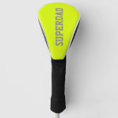 Super vader in fluorescerend geel golfheadcover (Voorkant)