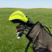 Super vader in fluorescerend geel golfheadcover (Insitu)
