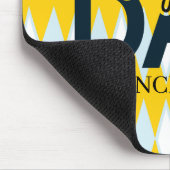 Super vader sinds jaar geel argyle patroon muismat (Hoek)