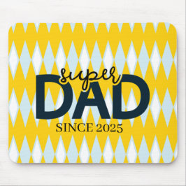 Super vader sinds jaar geel argyle patroon muismat