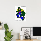 Super Vegan Man (Onze Mascot) Posters (Thuiskantoor)