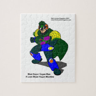 Super Vegan Man (Onze Mascotte) Legpuzzel