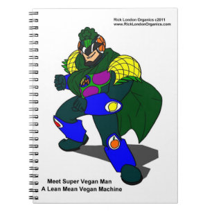 Super Vegan Man (Onze Mascotte) Spiraal Notebook Notitieboek