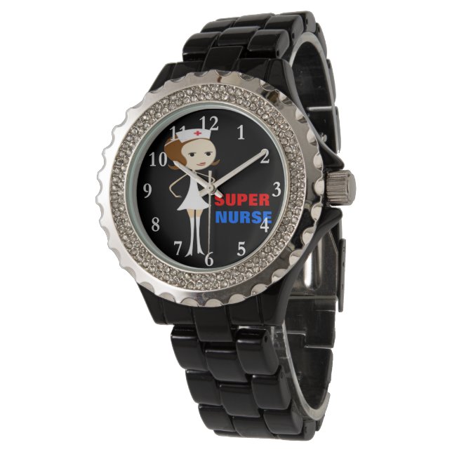 Super Verpleegster Rhinestone polshorloge Horloge (Gekanteld)