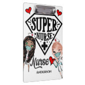 Super-verpleegster superheld DIY-naam Klembord (Rechts)