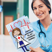 Super verpleegster verjaardag kaart