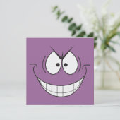 Super Villain Birthday Party - Uitnodiging Paars (Staand voorkant)