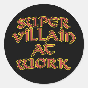 Super Villain op Work Stickers