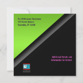 Super Villains Birthday Party Kaart (Achterkant)