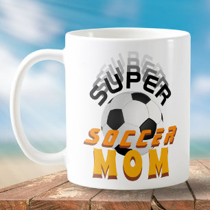 Super Voetbal Moeder Voetbal Sportieve Moeder  Koffiemok
