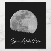 SUPER VOLLE MAAN RIJZEN WIJN ETIKET (Enkel label)