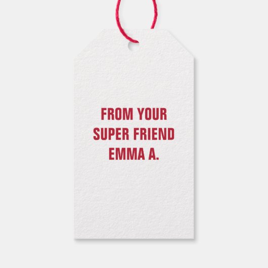 Super Vriend Classroom Valentijn Gift Label Cadeaulabel (Achterkant)