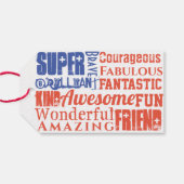 Super Vriend Positieve Waardering VS Vlag Cadeaulabel (Achterkant Horizontaal)