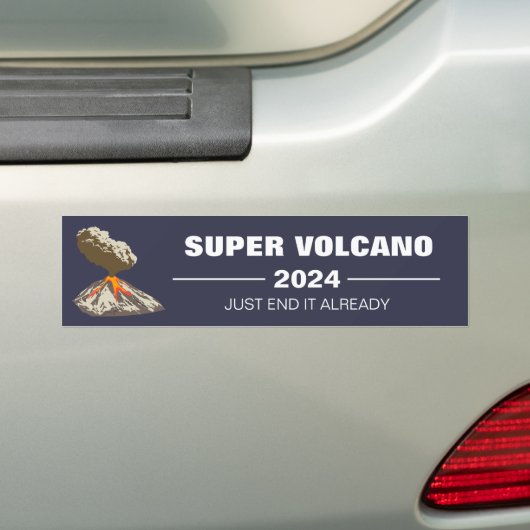 Super Vulkaan 2024 Bumpersticker (Op auto)