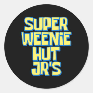 Super Weenie Hut Jr's officiële Die Club Member To Ronde Sticker
