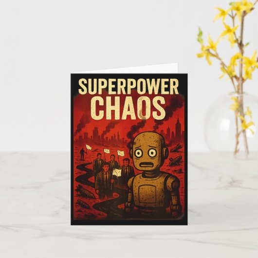 Super Wer Chaos Dystoan Satire War Consequences Gi Kaart (Gele Bloem)