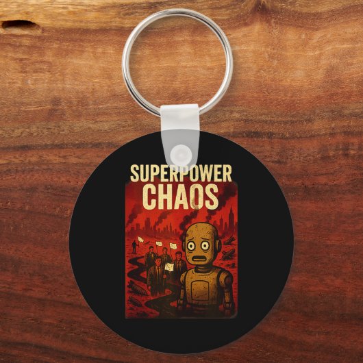 Super Wer Chaos Dystoan Satire War Consequences Gi Sleutelhanger (Voorkant)