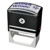 "SUPER WERK!" + Naam leraar Rubberen stempel (Product)