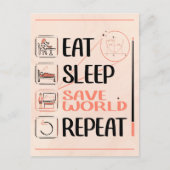 Super Wiskunde Teacher redt de wereld. Bedankt cad Briefkaart (Voorkant)